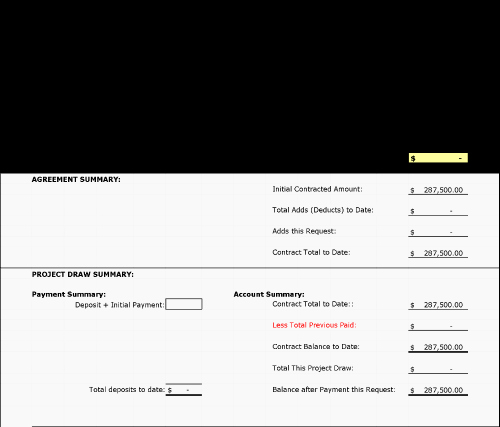 Draw Request form Template Unique Draw Request