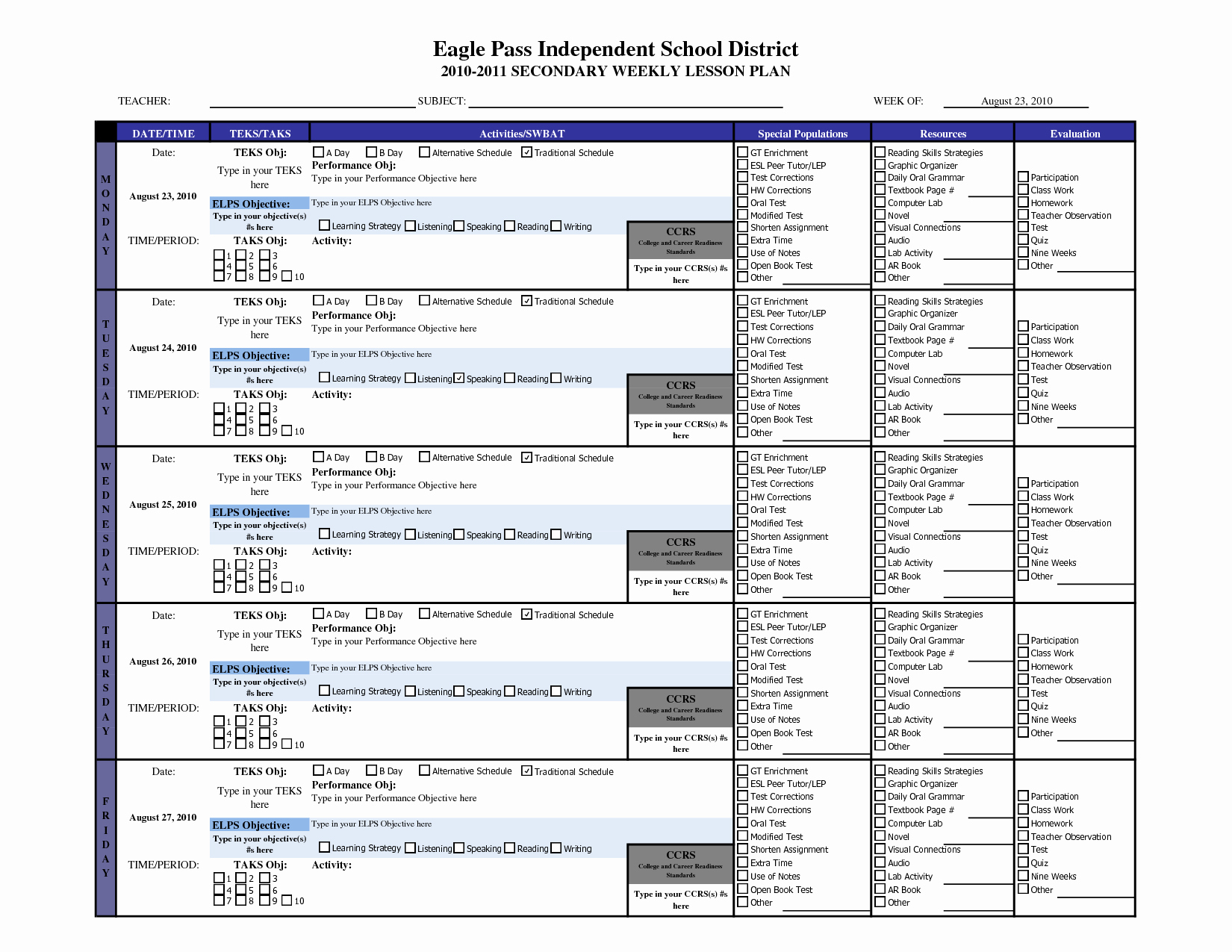 Eld Lesson Plan Template Unique Best S Of Excel Lesson Plan Template Esl Lesson