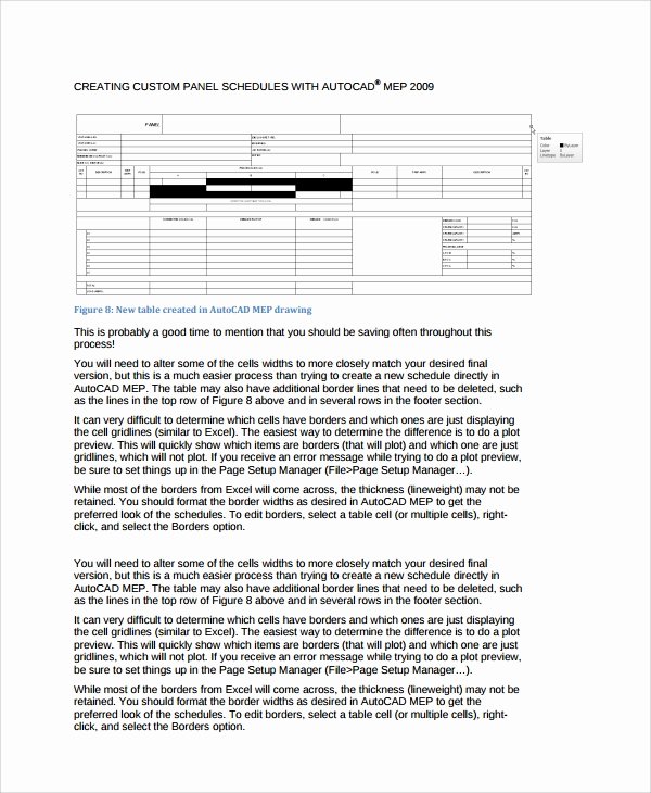 Electrical Panel Schedule Template Download Fresh Sample Panel Schedule Template 7 Free Documents