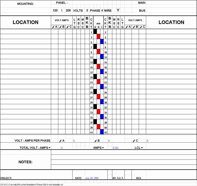 Electrical Panel Schedule Template Download Lovely Template for Electrical Panel Schedule Free Programs