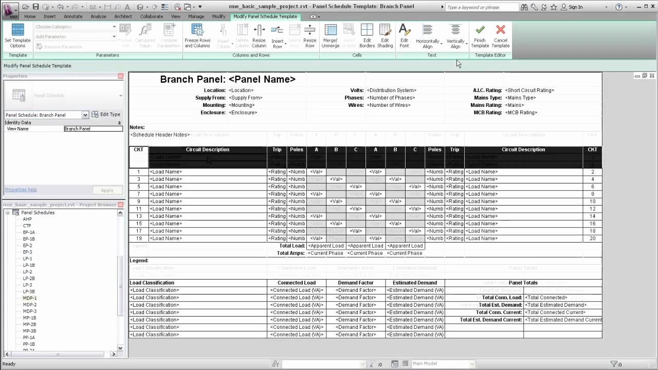 Electrical Panel Schedule Template Download Luxury Autodesk Revit Mep Panel Schedule Templates