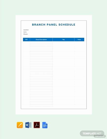 Electrical Panel Schedule Template Download Luxury Free Electrical Panel Schedule Template Download 173