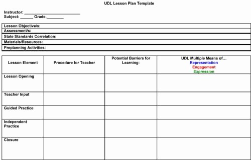 Elementary Lesson Plan Template Word Lovely 41 Free Lesson Plan Templates In Word Excel Pdf