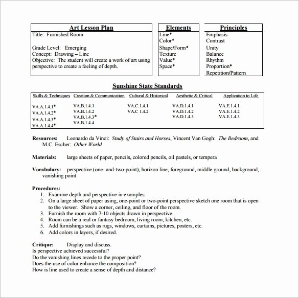 Elementary Math Lesson Plan Template Beautiful Elementary Lesson Plan Template 11 Free Word Excel