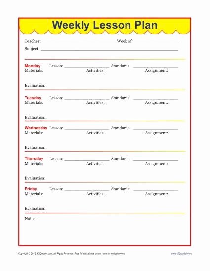 Elementary Math Lesson Plan Template Fresh Weekly Detailed Lesson Plan Template Elementary