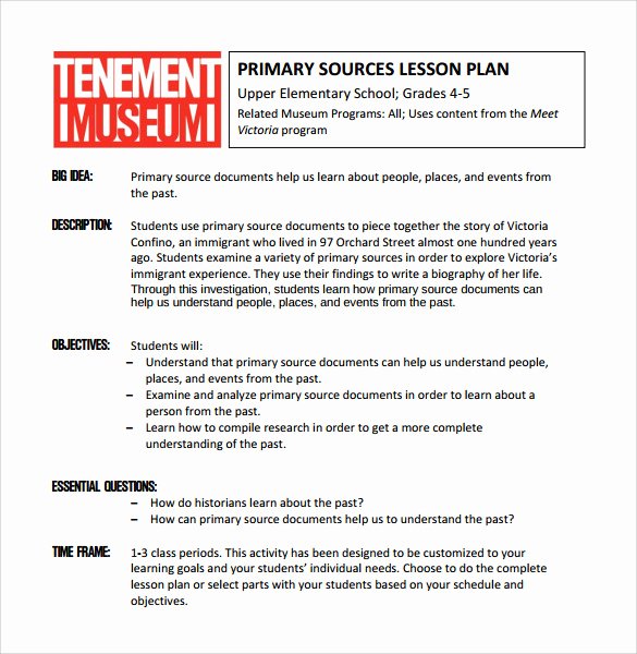 Elementary School Lesson Plans Template Unique Sample Elementary Lesson Plan 9 Documents In Pdf