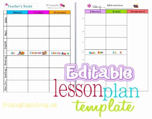 Elementary Weekly Lesson Plan Template Luxury Cute Lesson Plan Template… Free Editable Download