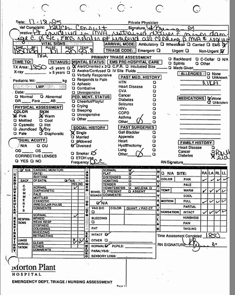 Emergency Room form Template Awesome 24 Of Er Triage Template