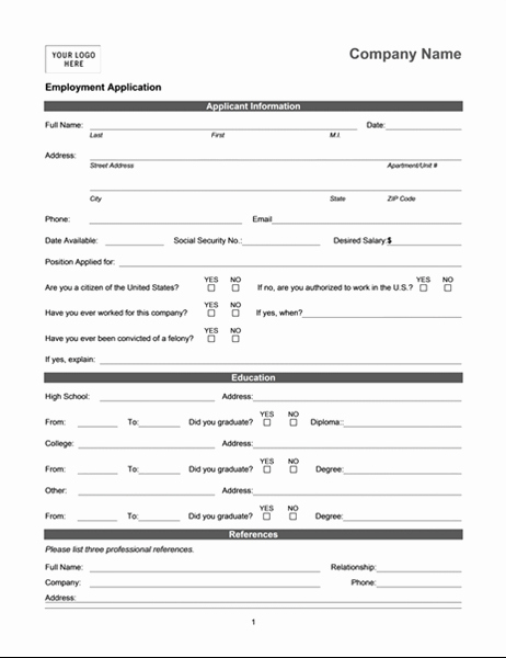 Employee Application form Template Free Beautiful Employment Application Online