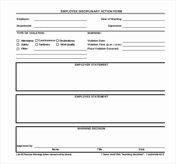 Employee Corrective Action form Template Awesome 13 Employees Write Up Templates – Free Sample Example