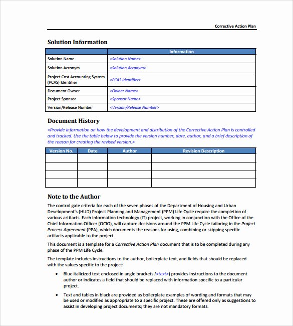 Employee Corrective Action form Template Awesome Employee Corrective Action form