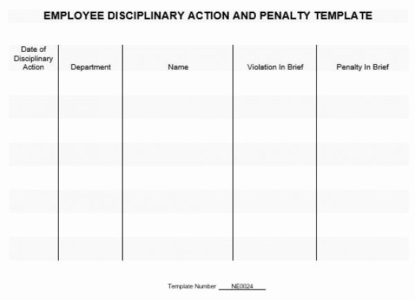 Employee Disciplinary form Template Free Beautiful Free Printable Employee Discipline form Template 4983