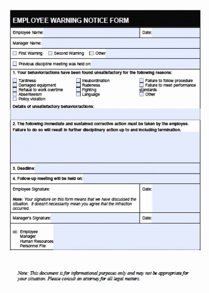 Employee Disciplinary form Template Free New Free Printable Employee Discipline form Template 4983