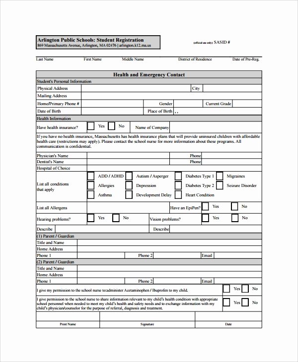 Employee Emergency Contact form Template Elegant 8 Emergency Contact form Samples Examples Templates