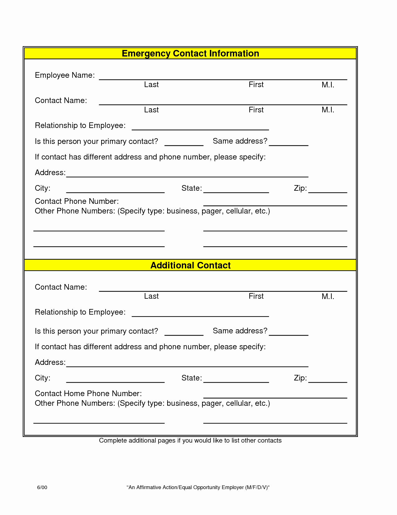 Employee Emergency Contact form Template Inspirational Index Of Cdn 9 2009 935