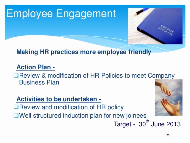 Employee Engagement Action Planning Template Beautiful Annual Business Plan Hr Template Play This In Slide Show