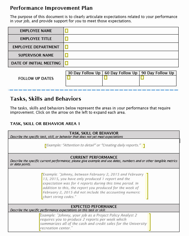 Employee Improvement Plan Template Inspirational Managing Performance Challenges