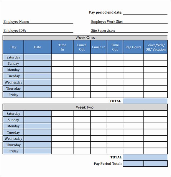 Employee Lunch Schedule Template Best Of Windows and android Free Downloads Biweekly Timesheet