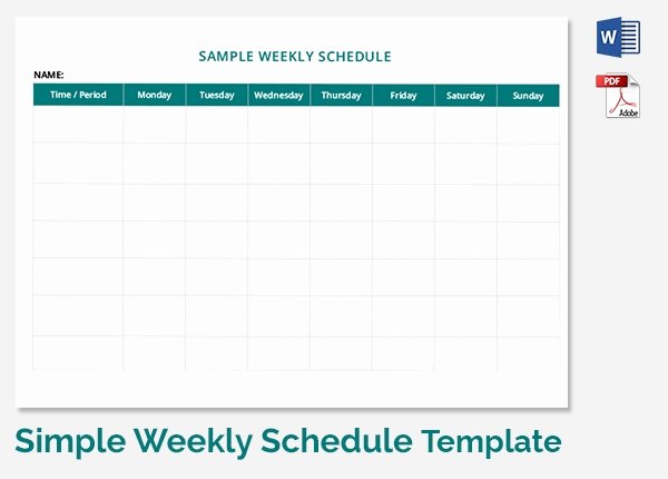 Employee Lunch Schedule Template Luxury Weekly Work Schedule Template 9 Free Word Excel Pdf