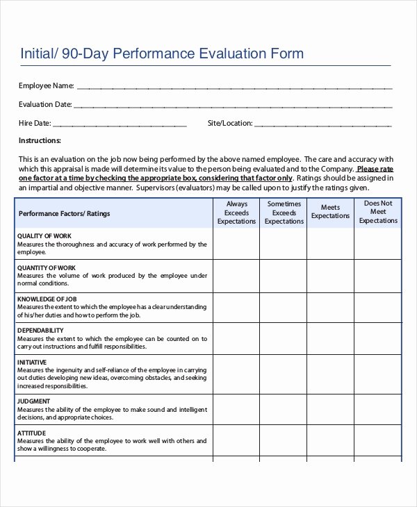 Employee Performance Review Template Word Awesome Employee Review Templates 13 Free Pdf Documents