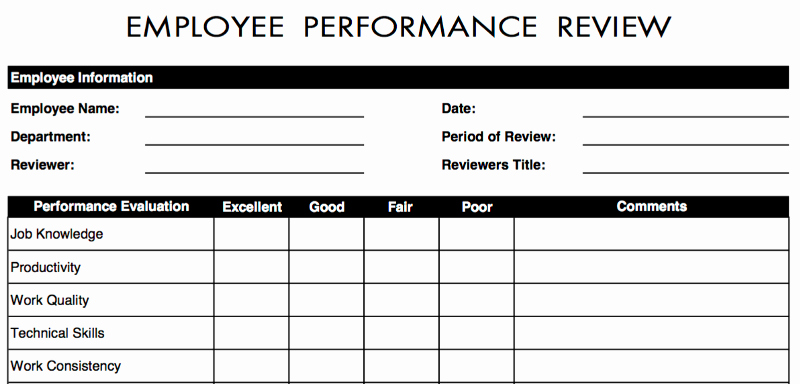 Employee Performance Review Template Word New 70 Free Employee Performance Review Templates Word Pdf