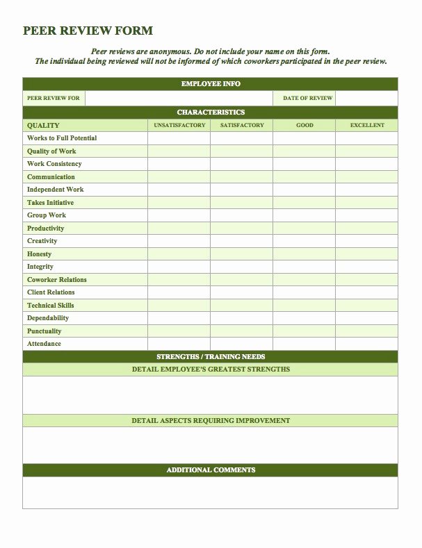 Employee Review form Template Awesome Performance Review Template