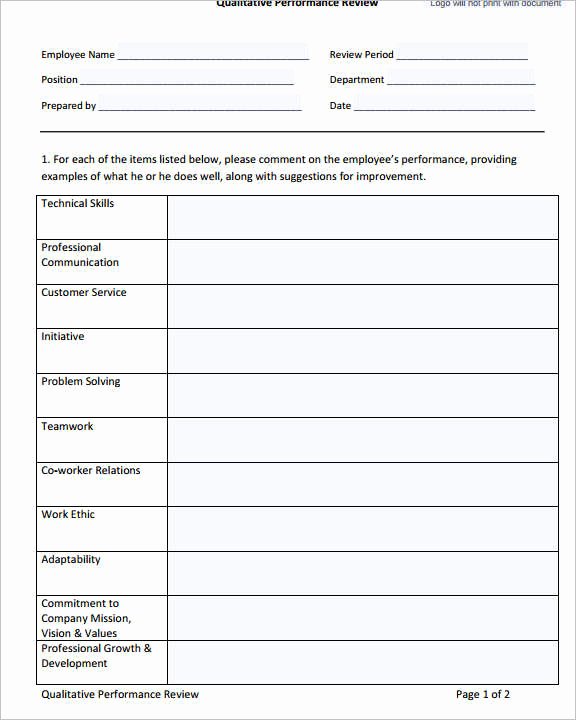 Employee Review form Template Best Of 15 Performance Appraisal form
