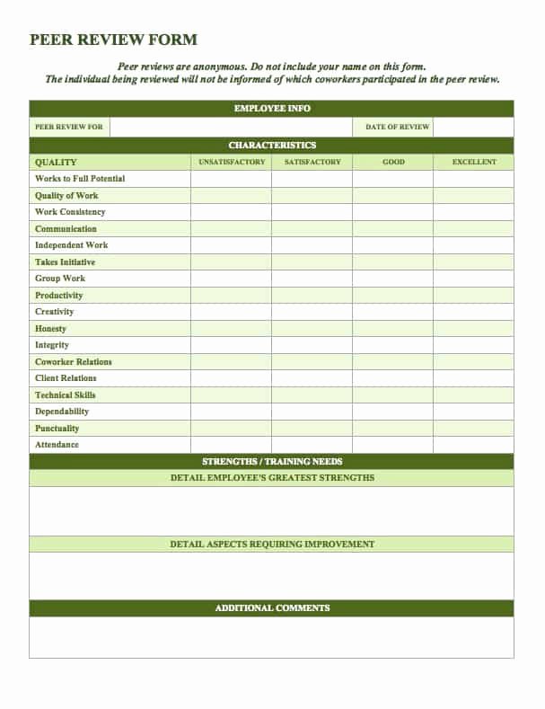 Employee Review form Template Elegant Free Employee Performance Review Templates