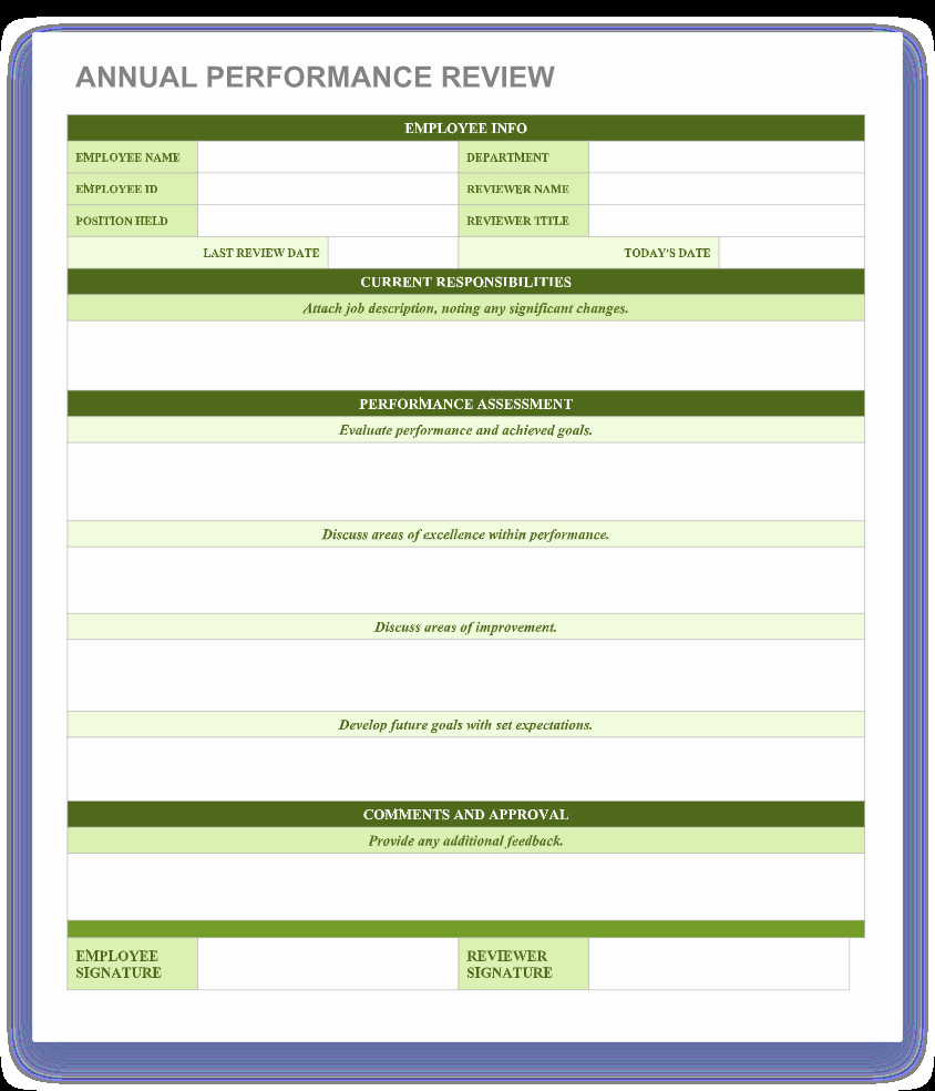 Employee Review form Template Free Inspirational 70 Free Employee Performance Review Templates Word Pdf