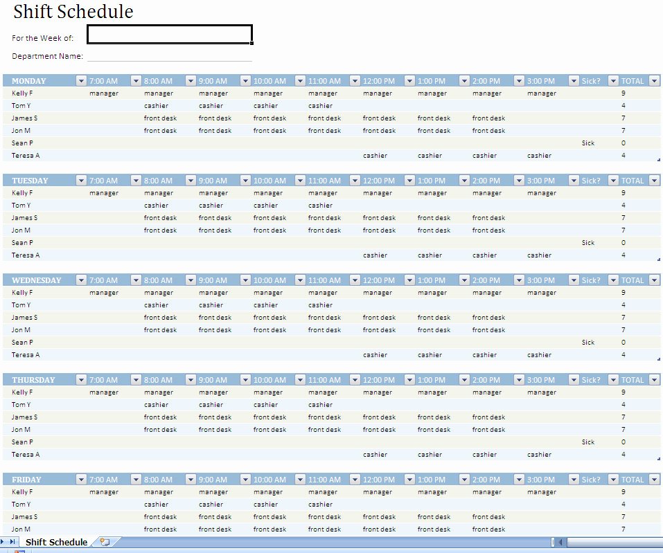Employee Schedule Template Excel Lovely Shift Work Scheduling Work Scheduling