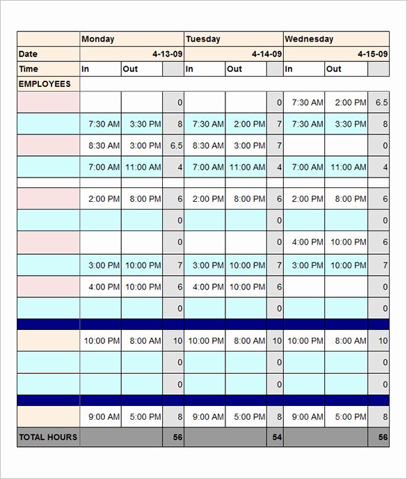 Employee Schedule Template Free Download Best Of Employee Schedule Templates 14 Free Sample Example