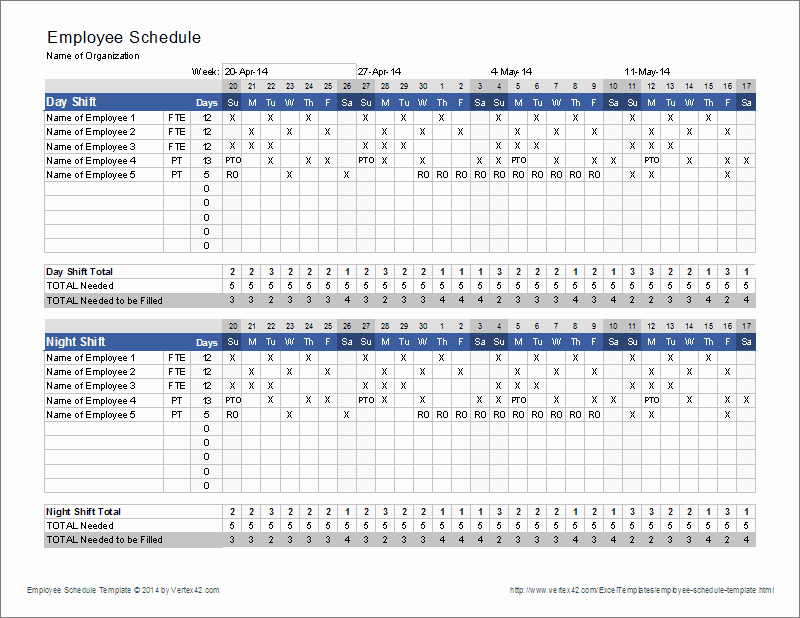 Employee Schedule Template Free Download Fresh Employee Schedule Template