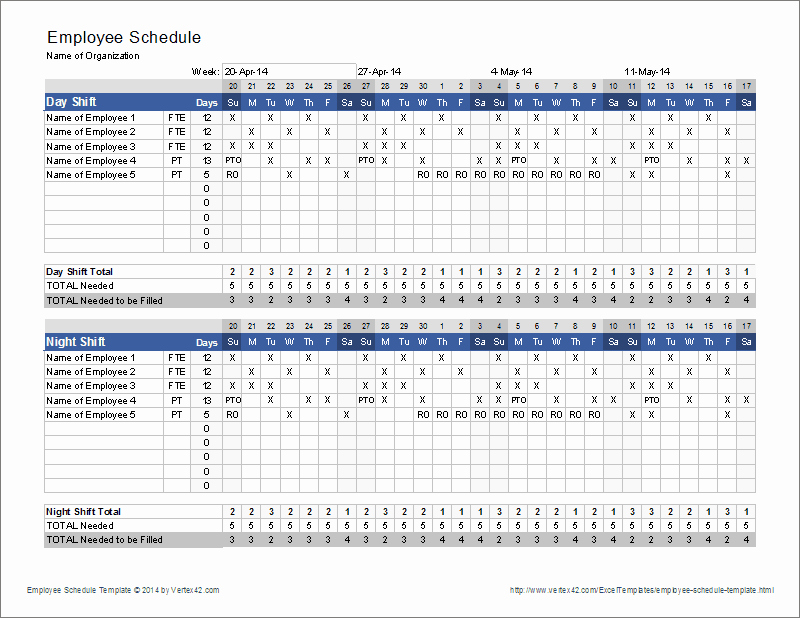 Employee Schedule Template Free Download Fresh Employee Schedule Template