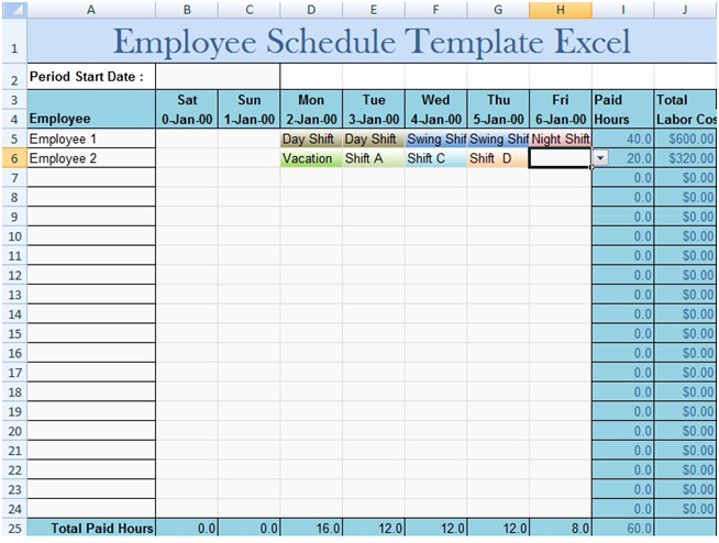 Employee Schedule Template Free Download Lovely Download Employee Schedule Template Excel