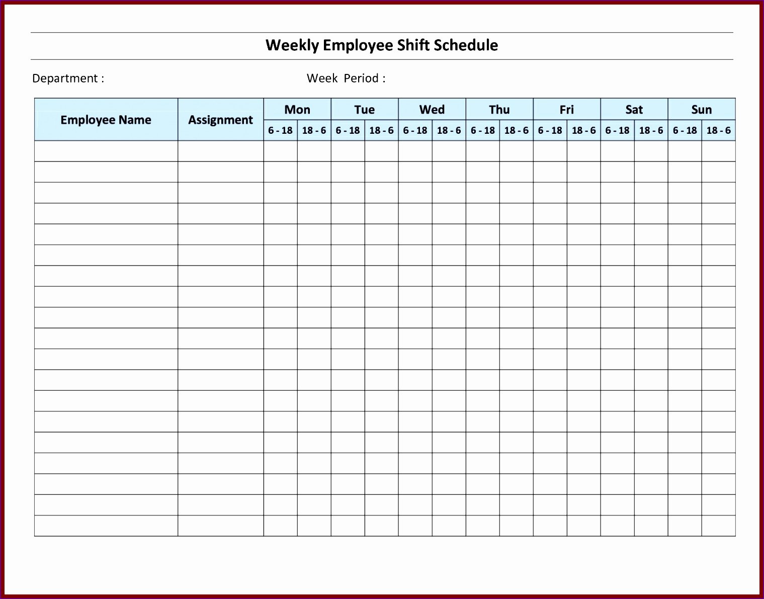 Employee Schedule Template Free Download New 7 Monthly Staff Schedule Template Excel Exceltemplates