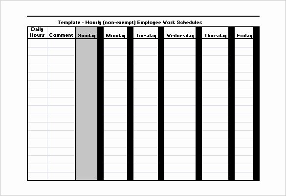 Employee Schedule Template Free Download Unique Employee Work Schedule Template 17 Free Word Excel