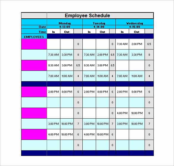 Employee Schedule Template Word Beautiful 8 Staff Schedule Templates Docs Pdf Excel