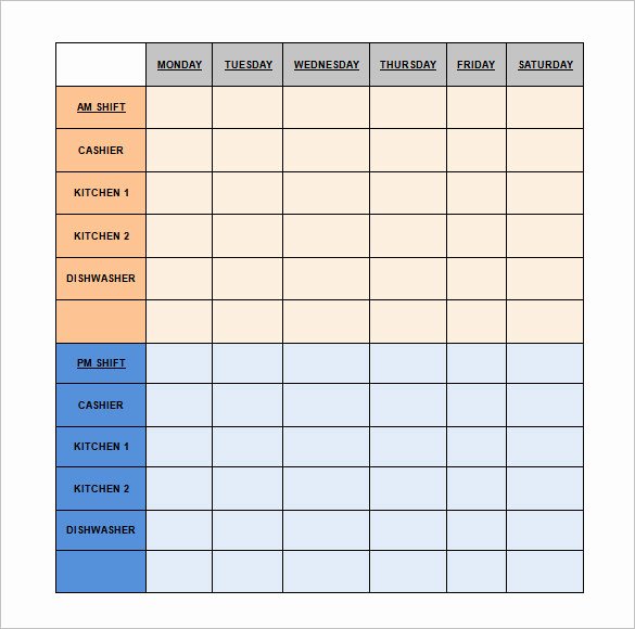 Employee Schedule Template Word Best Of Restaurant Employee Schedule Template