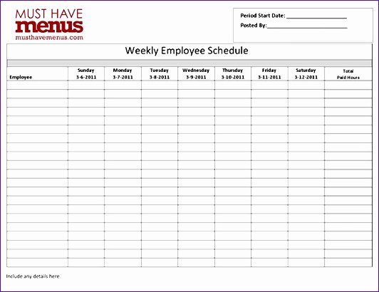 Employee Schedule Template Word Unique 8 Employee Work Schedule Template Excel Exceltemplates