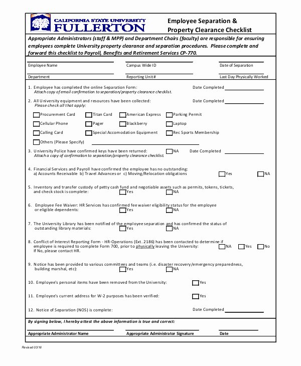 Employee Separation form Template Elegant 5 Employment Separation form Templates Pdf Word