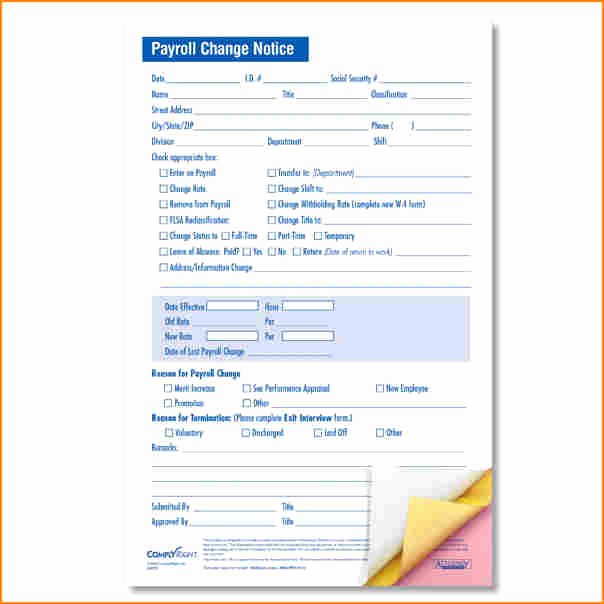 Employee Status Change form Template Awesome 8 Payroll Status Change form