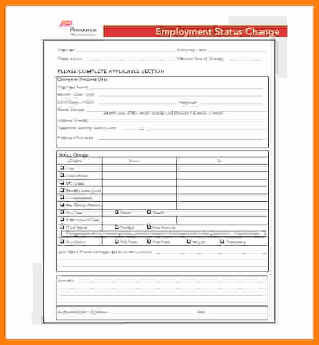 Employee Status Change form Template Lovely 8 Adp Payroll forms