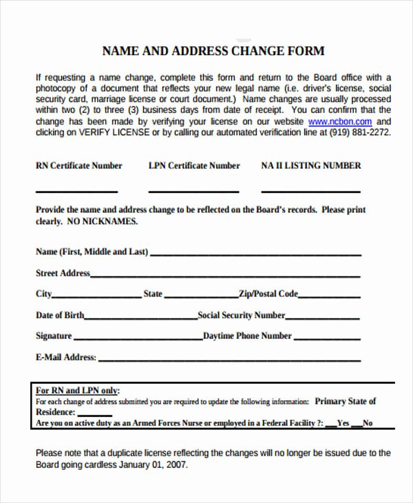 Employee Status Change form Template New Free 33 Change form Templates