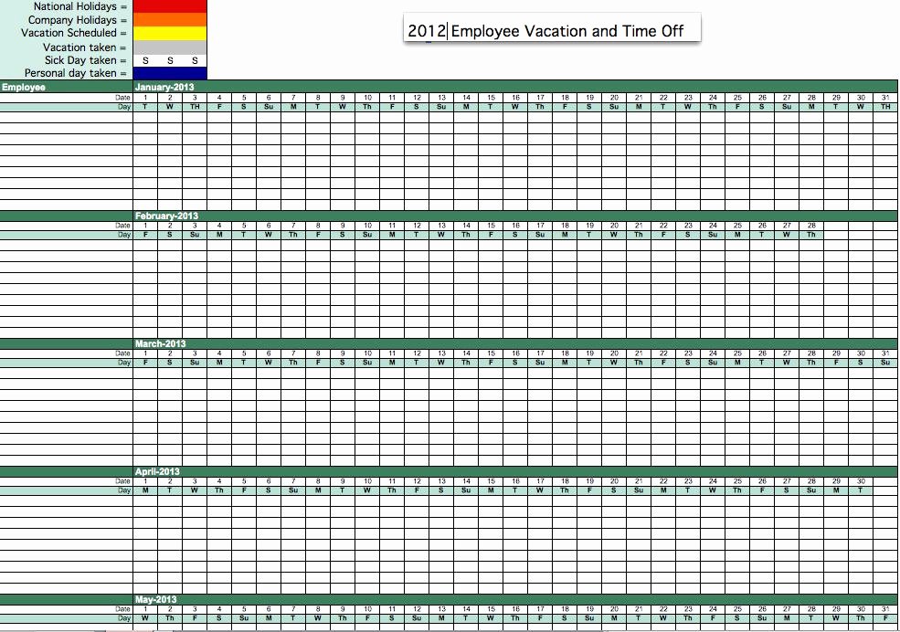Employee Vacation Planner Template Excel Beautiful Employee Vacation Tracker – Emmamcintyrephotography
