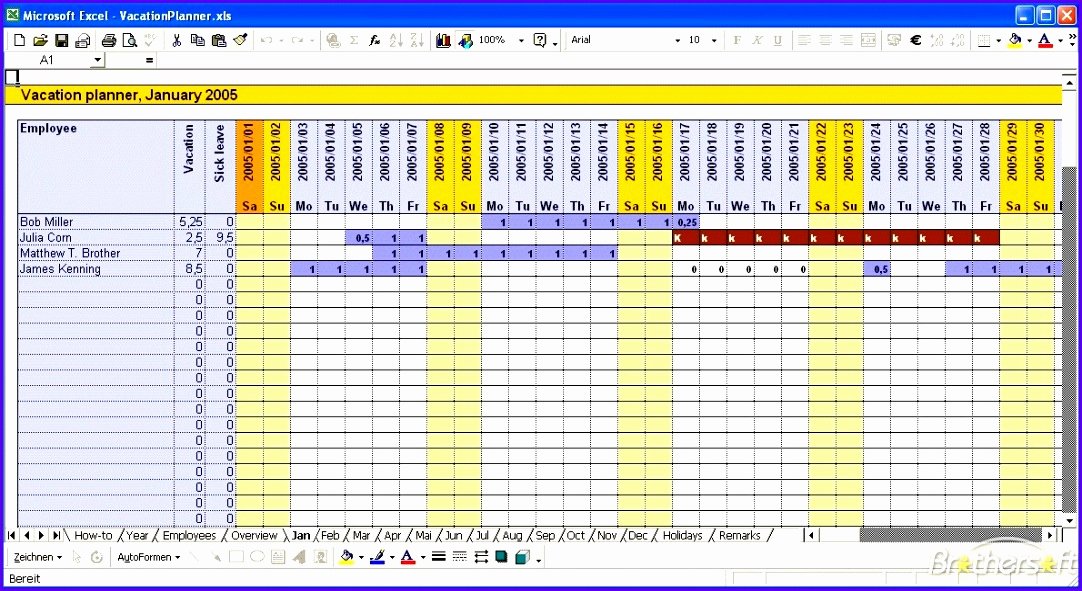 Employee Vacation Planner Template Excel Inspirational 12 Vacation Calendar Template Excel Exceltemplates