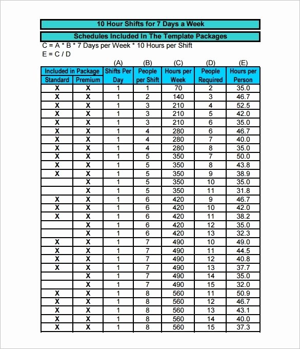 Employee Work Schedule Template Pdf Best Of 8 Hour Schedule Template