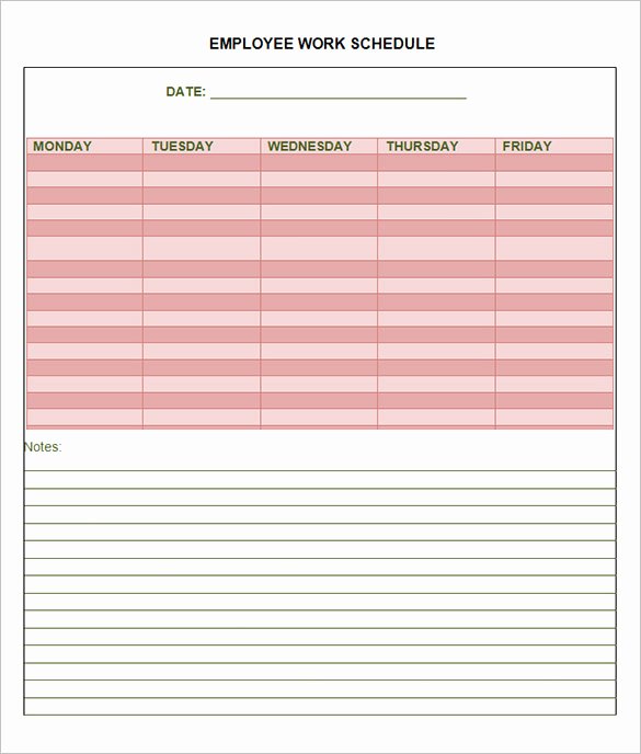 Employee Work Schedule Template Pdf Luxury 18 Employee Schedule Templates Pdf Word Excel