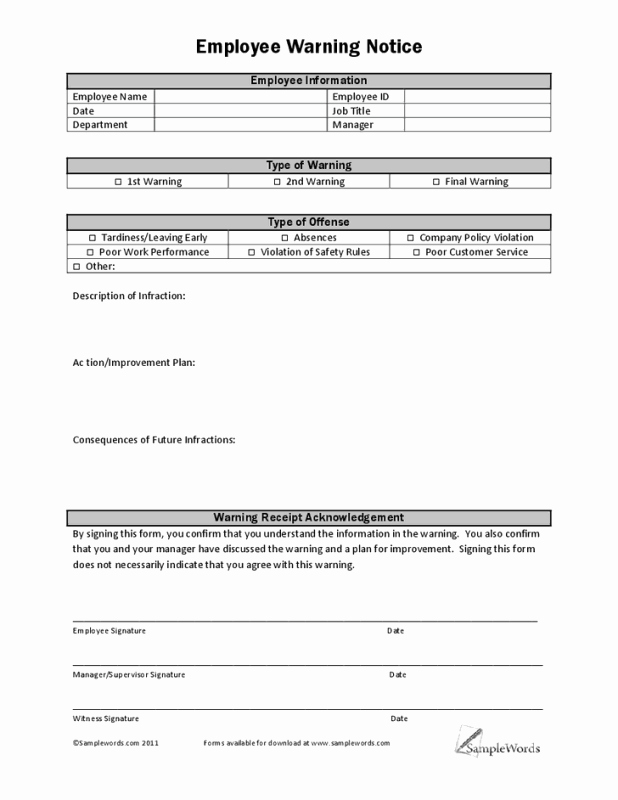 Employee Write Up forms Template Awesome Employee Write Up forms Find Word Templates
