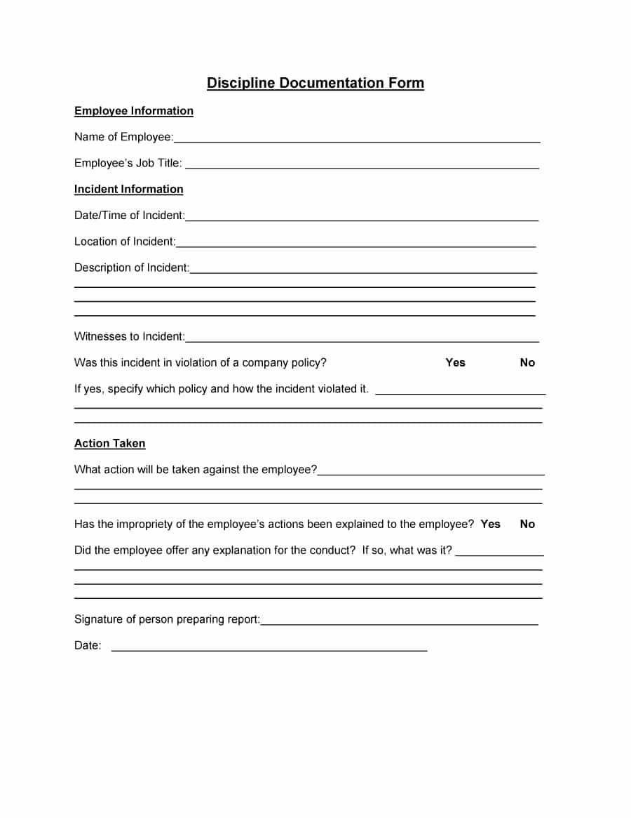 Employee Write Up forms Template Lovely 46 Effective Employee Write Up forms [ Disciplinary