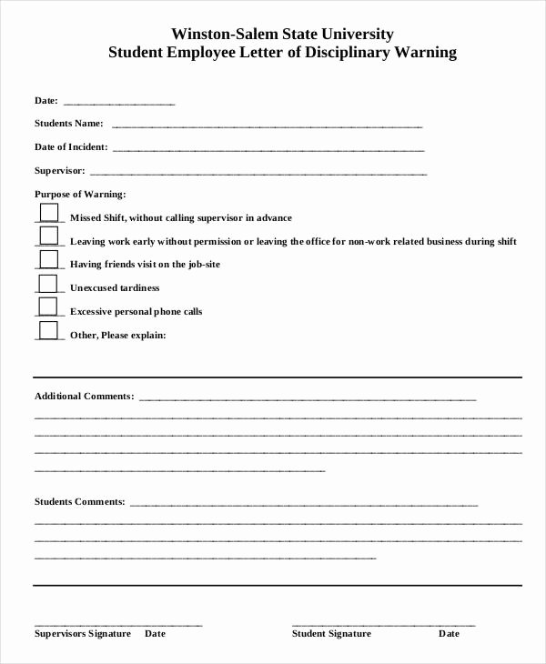 Employee Write Up forms Template New Employee Write Up form 6 Free Word Pdf Documents